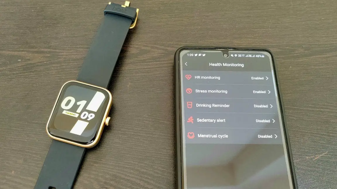 how to get health alerts on boat smartwatch