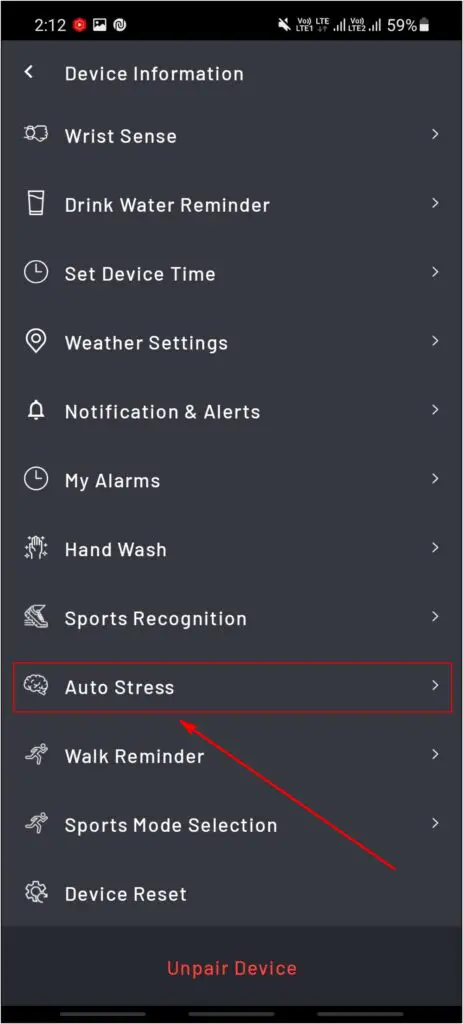 Auto Stress Monitor Noise ColorFit Pro 3
