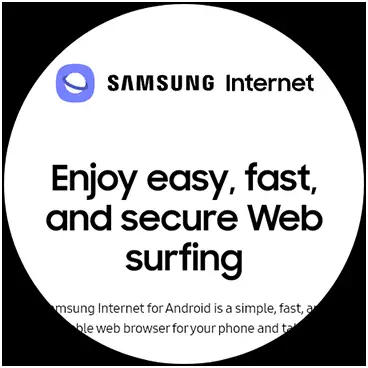 Samsung Internet Web Browser for Wear OS