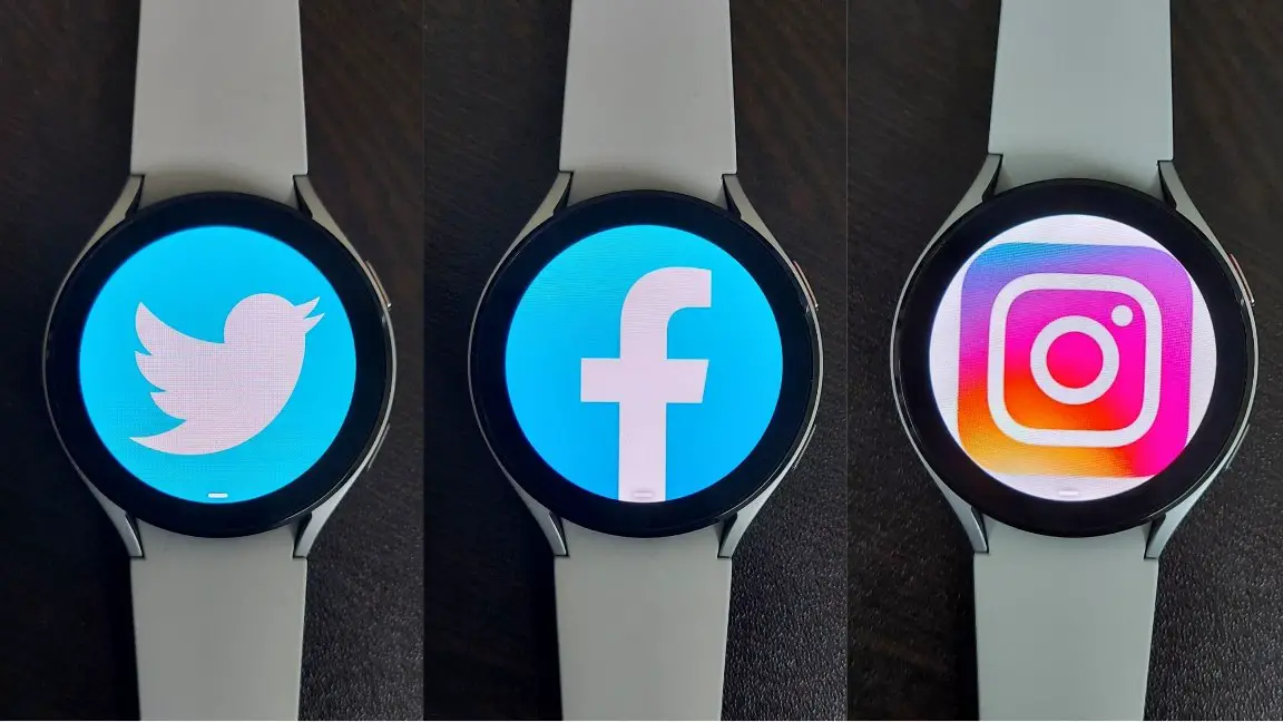 how to install facebook, instagram and twitter on galaxy watch 4
