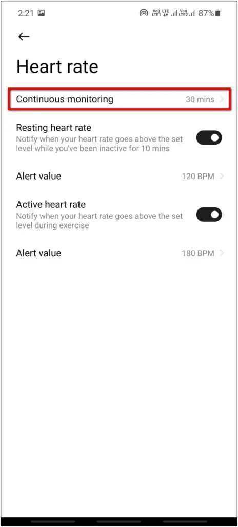 Turn Off Continuous Scanning to Save Redmi Smart Band Pro Battery