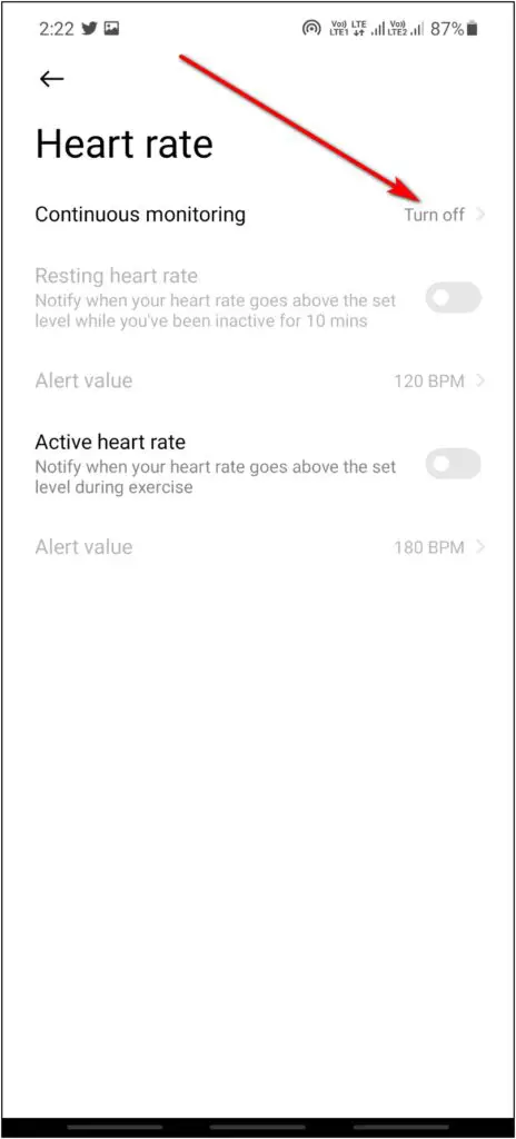 Turn Off Continuous Scanning to Save Redmi Smart Band Pro Battery
