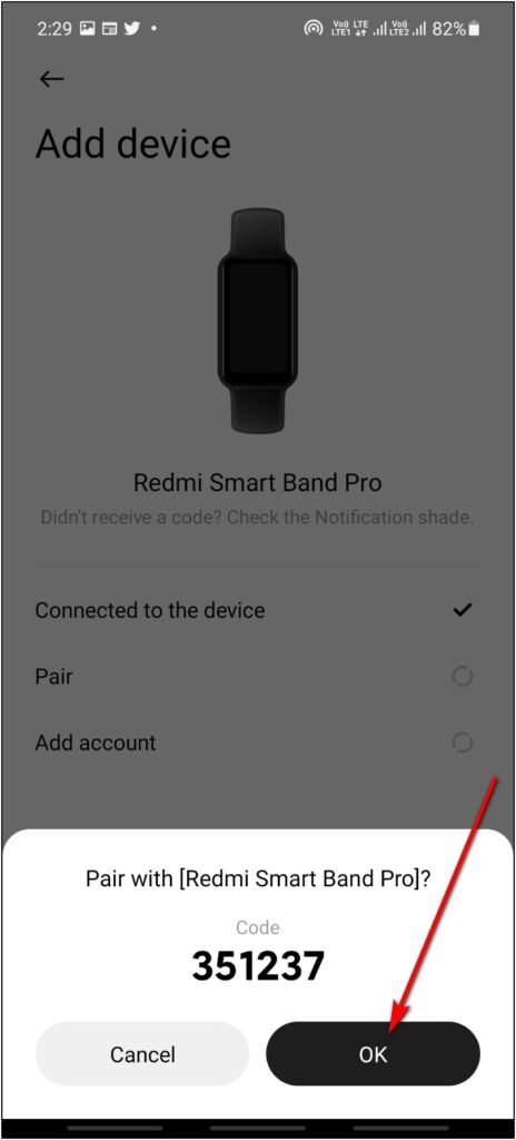 Connect Setup Redmi Smart Band Pro Android