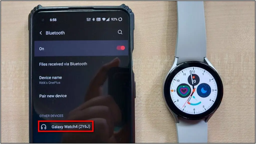 Disconnect Watch from Phone