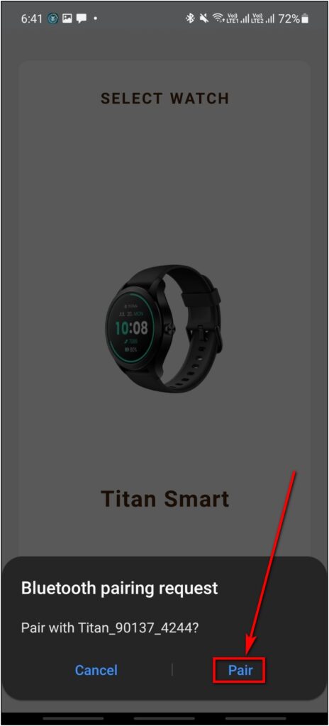 Connect Setup Titan Smart Watch with Android