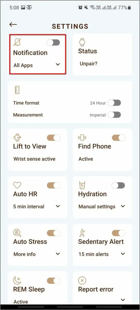 Enable All App Notifications on Titan Smart