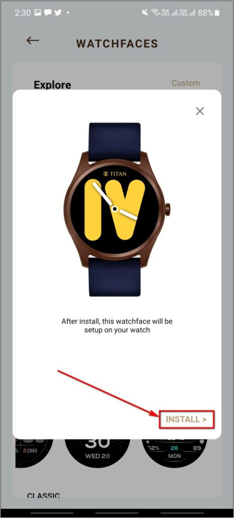 Install Watch Face on Titan Smart