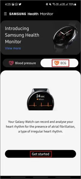 Check ECG Data in Galaxy Watch App