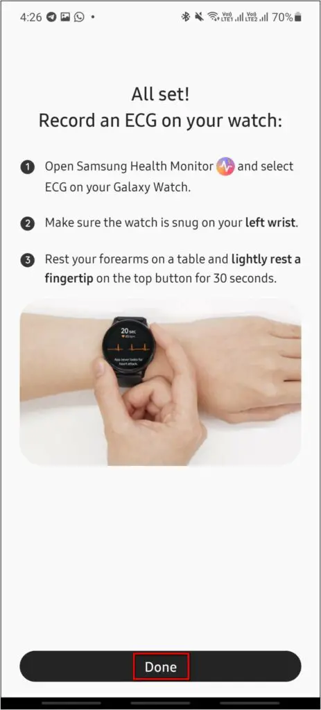 Check ECG Data in Galaxy Watch App