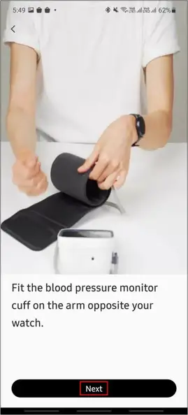 Calibrate Blood Pressure Galaxy Watch 4