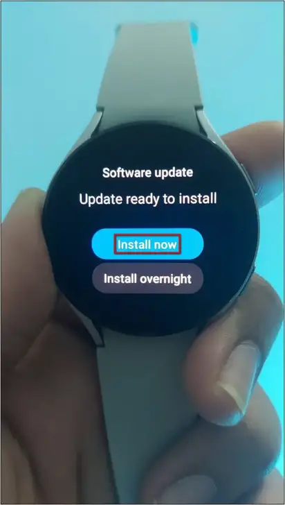 Install Software Update on Galaxy Watch 4