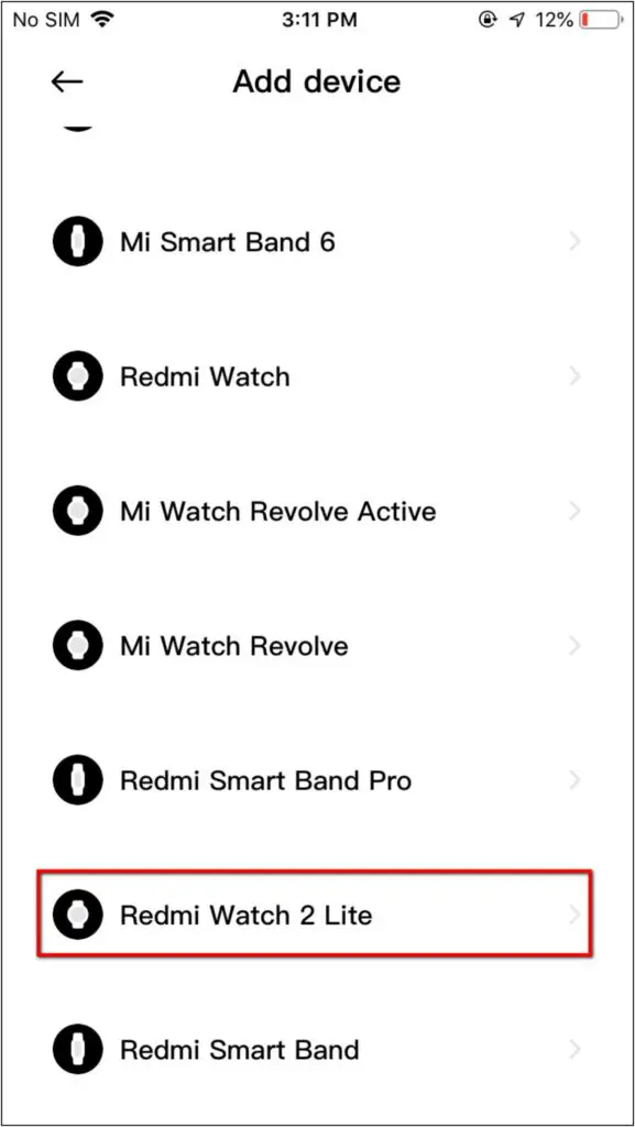 Connect Setup Redmi Watch 2 Lite iPhone