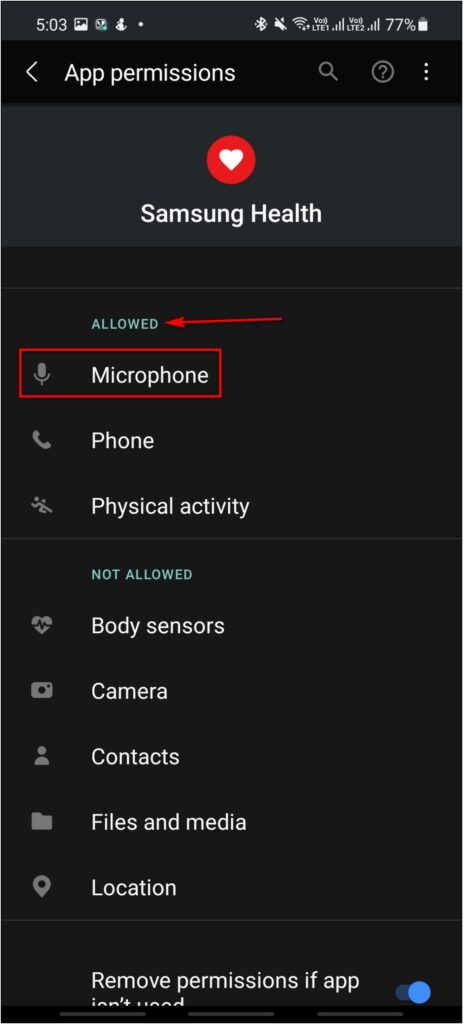 Allow Microphone Permission for Snore Detection