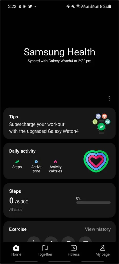 Enable Snore Detection on Galaxy Watch 4