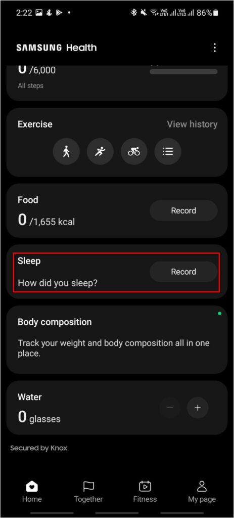 Enable Snore Detection on Galaxy Watch 4