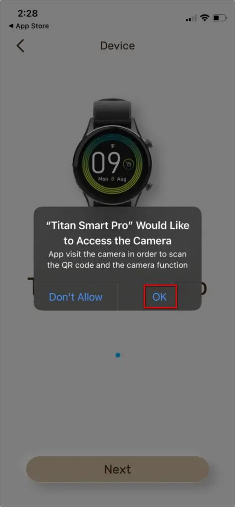 Connect Titan Smart Pro with iPhone