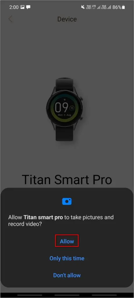 Connect Titan Smart Pro with Android