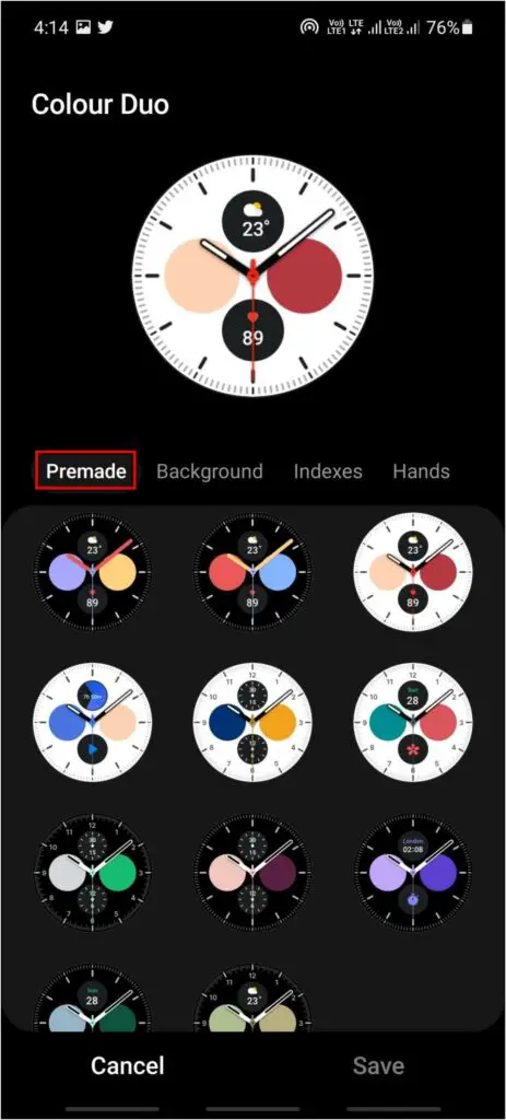 Customize Galaxy Watch 4 Face