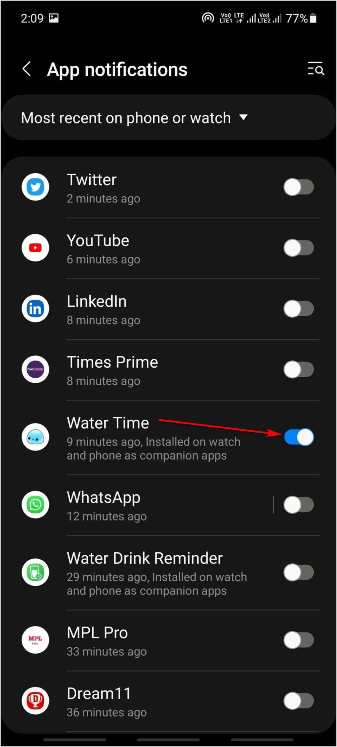 Drink Water Alerts Galaxy Watch 4