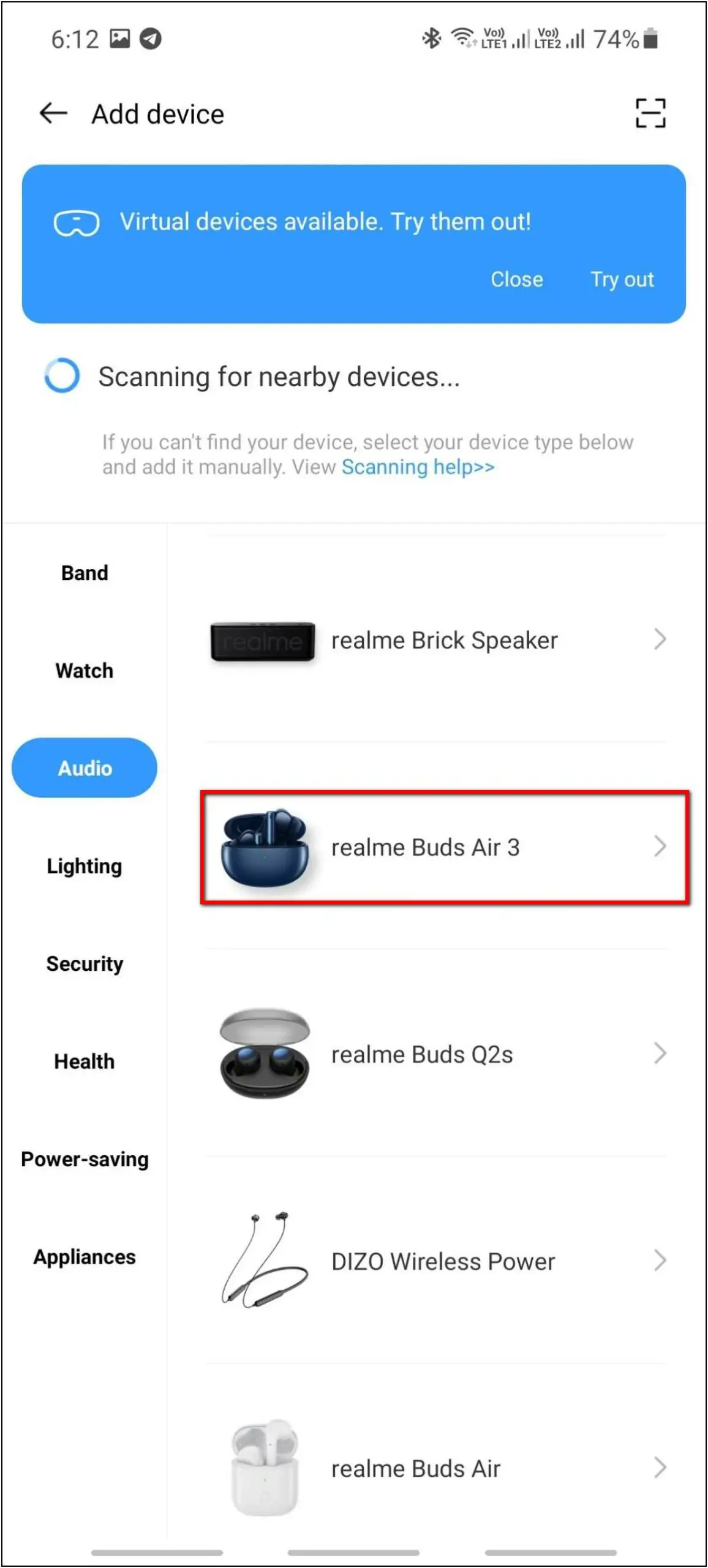 Connect Setup Realme Buds Air 3