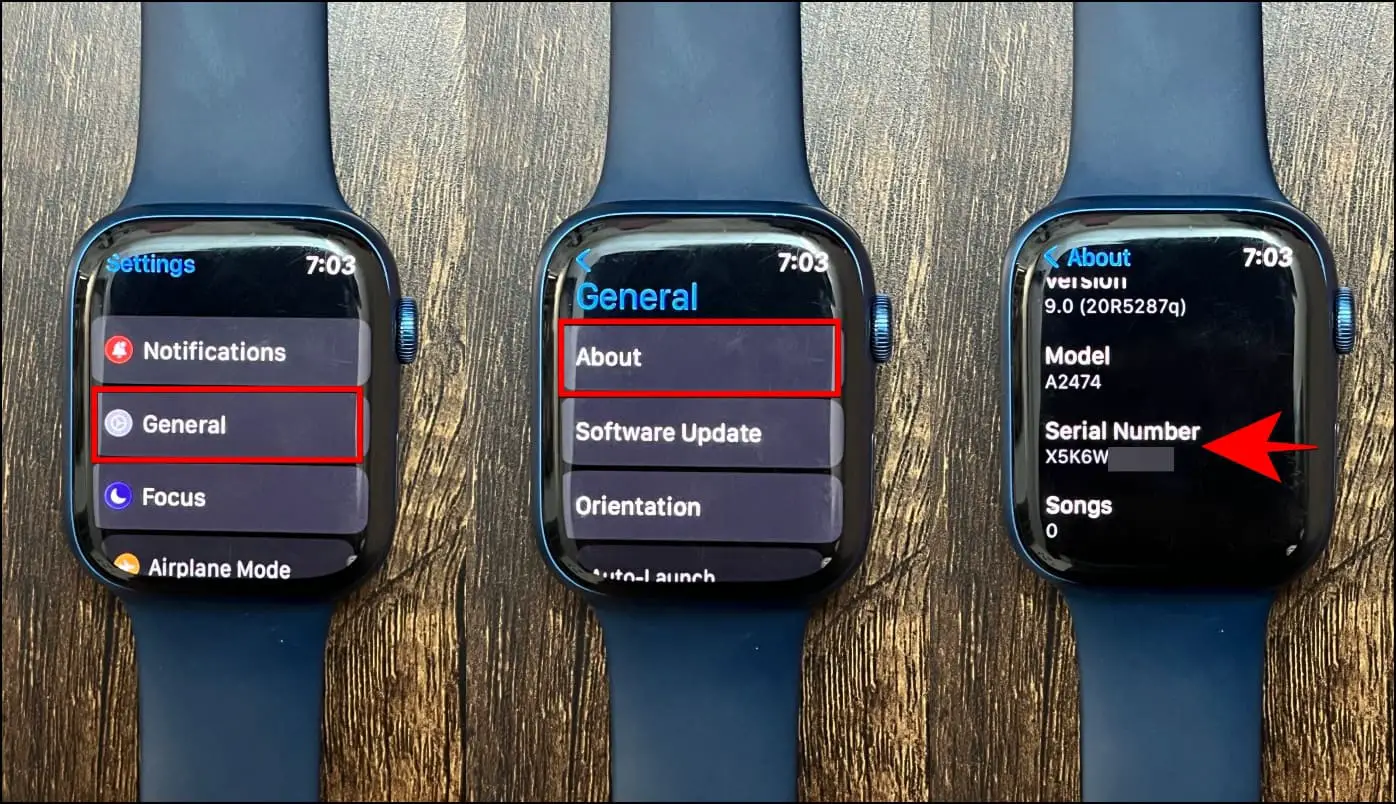 Check Apple Watch Serial IMEI