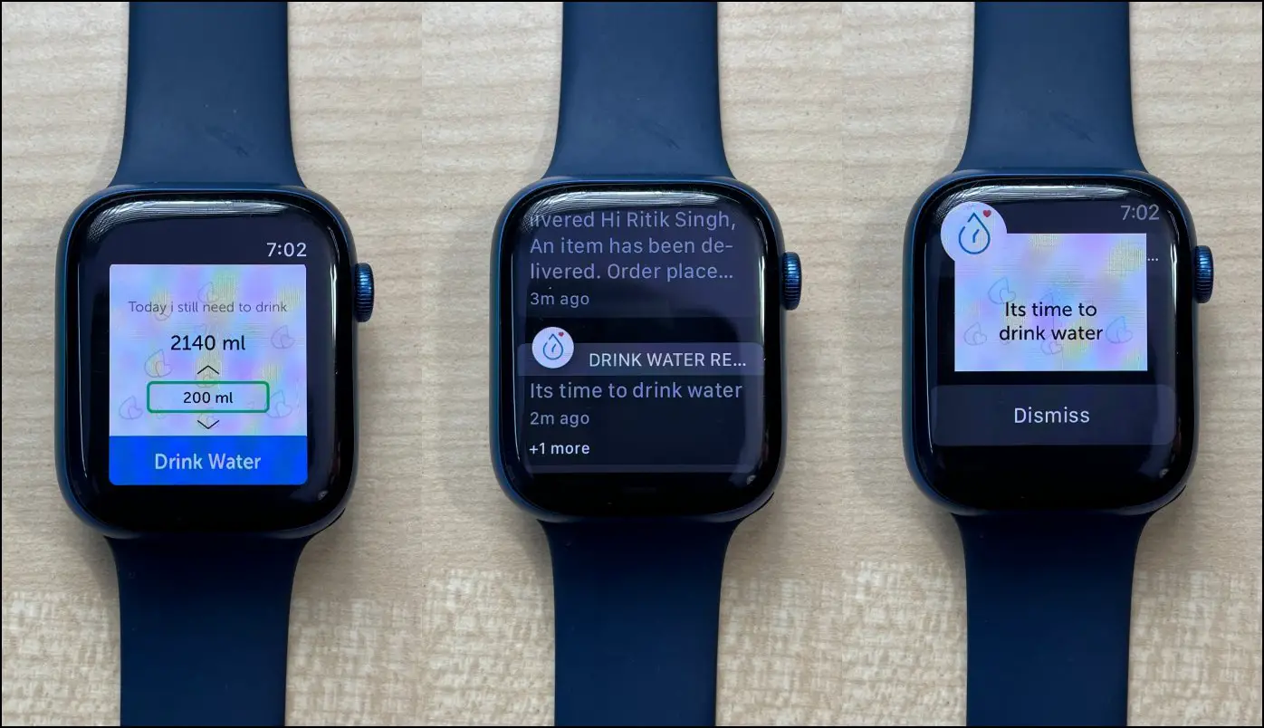 Drink Water Reminder Tracker- Apple Watch