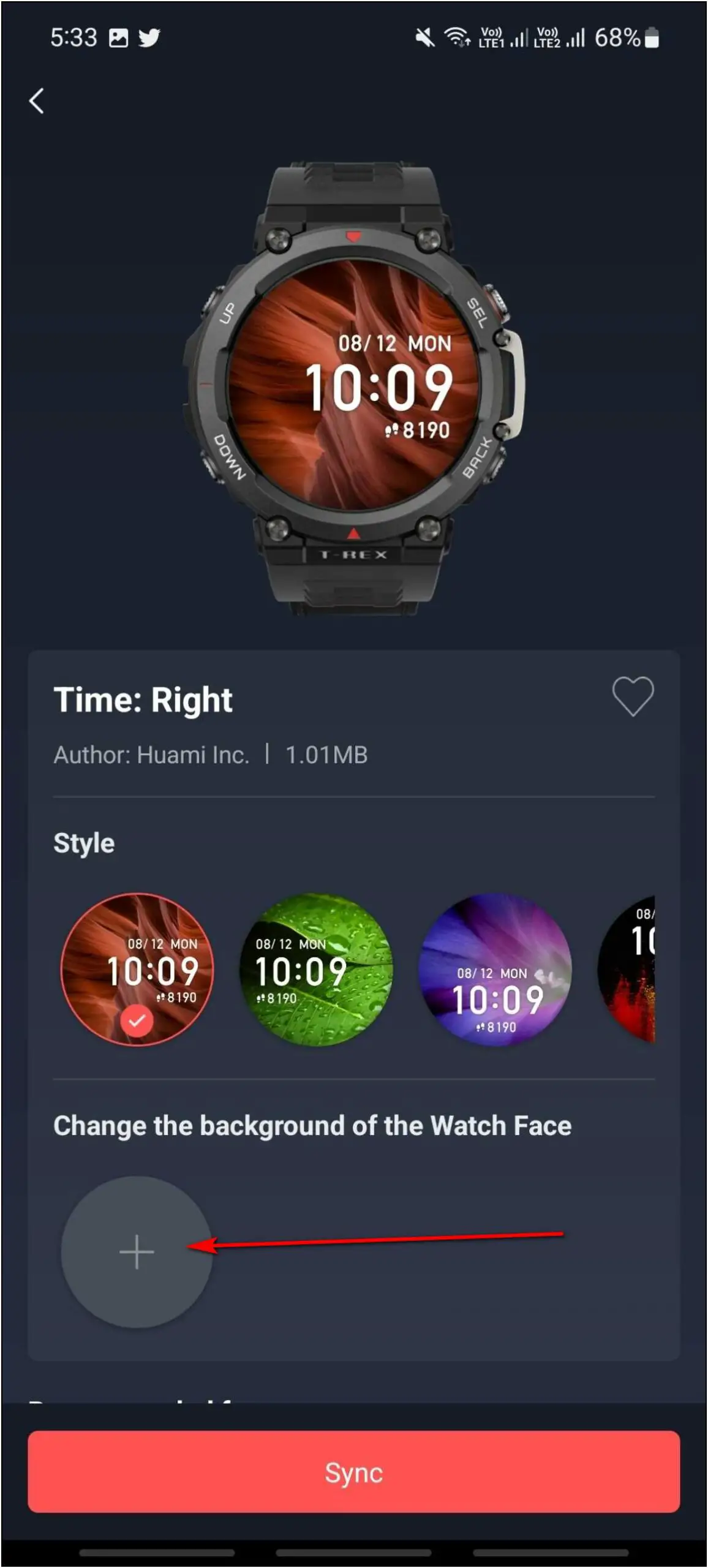 Custom Watch Face Amazfit Trex 2