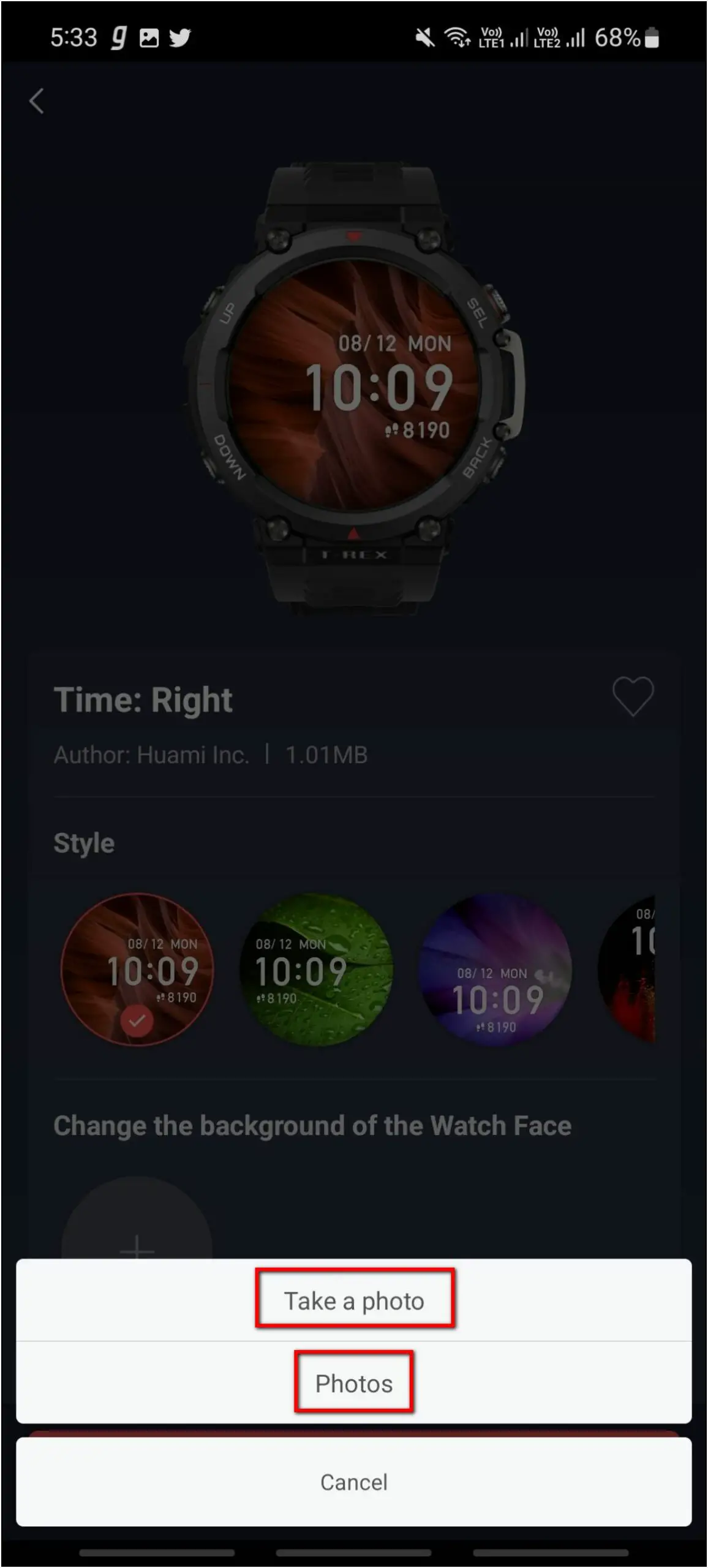Custom Watch Face Amazfit Trex 2