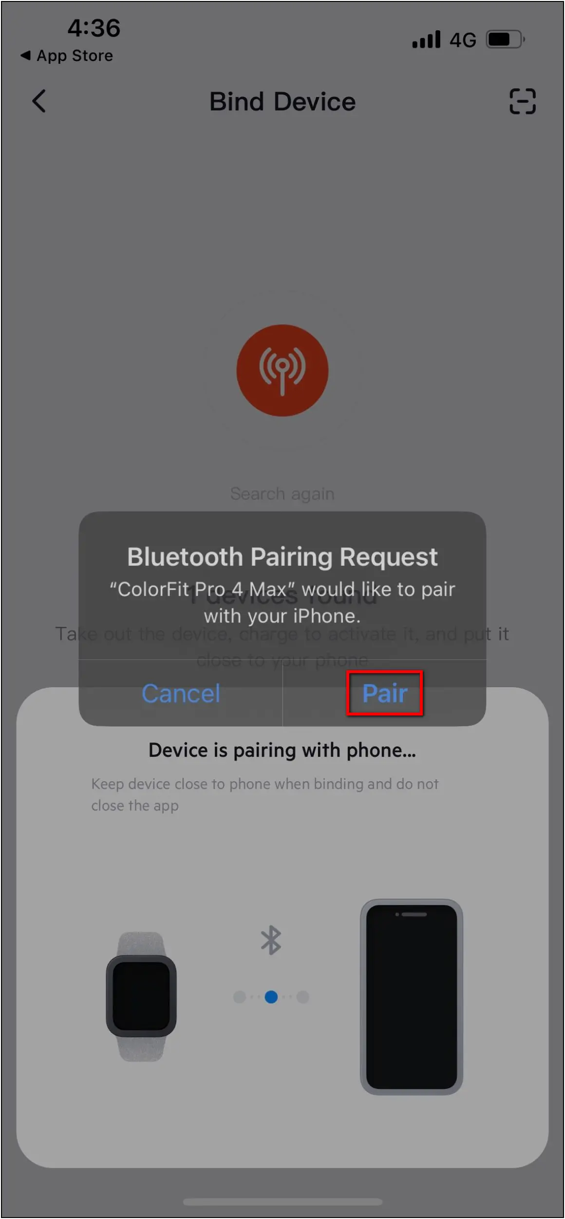 Setup Noise ColorFit Pro 4 Max iPhone