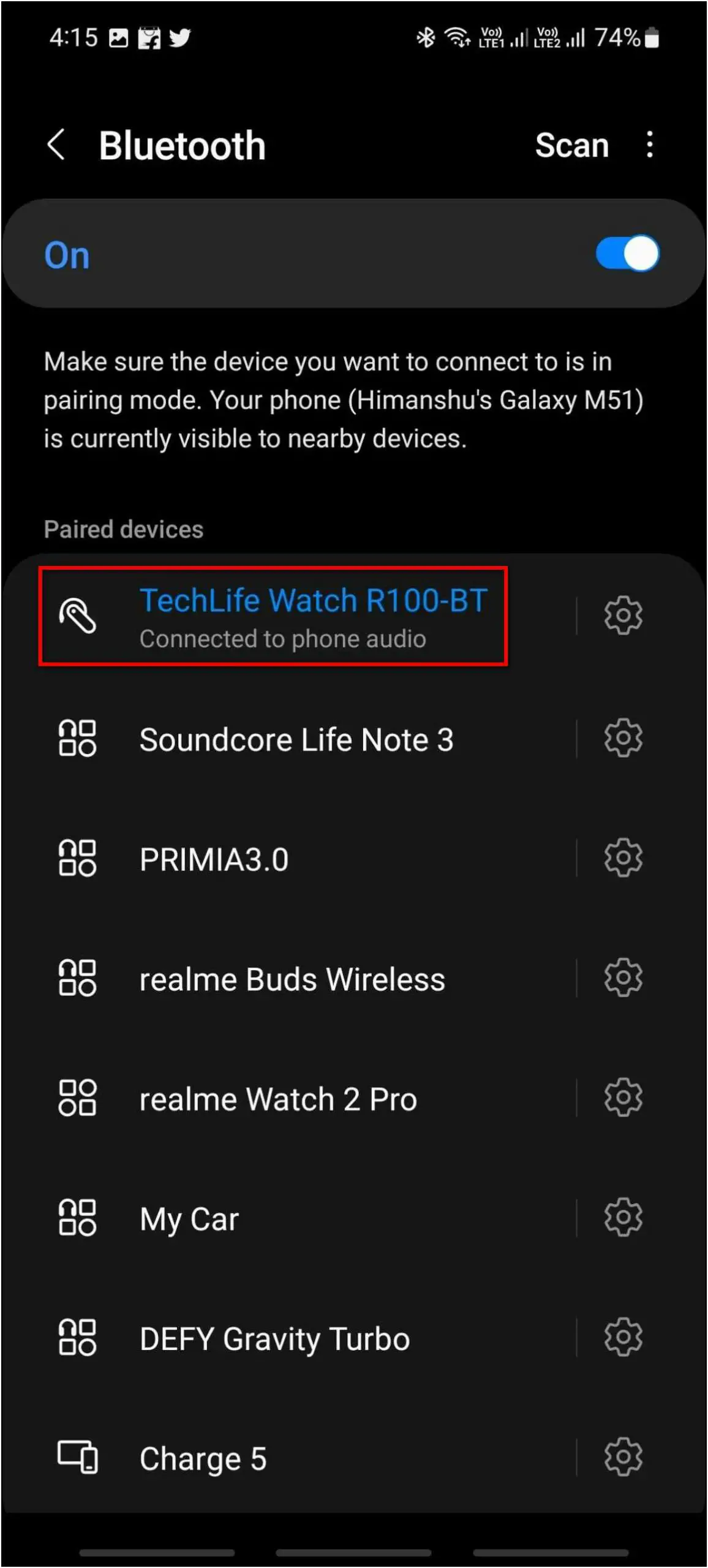 Setup Bluetooth Calling Realme Watch R100