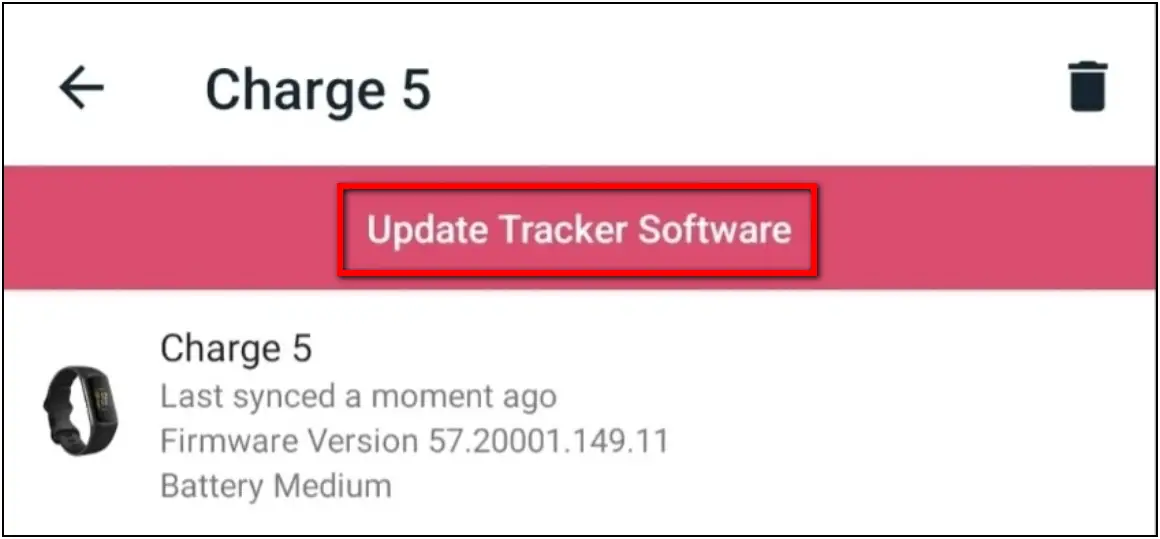 Fitbit Charge 5 OTA Update