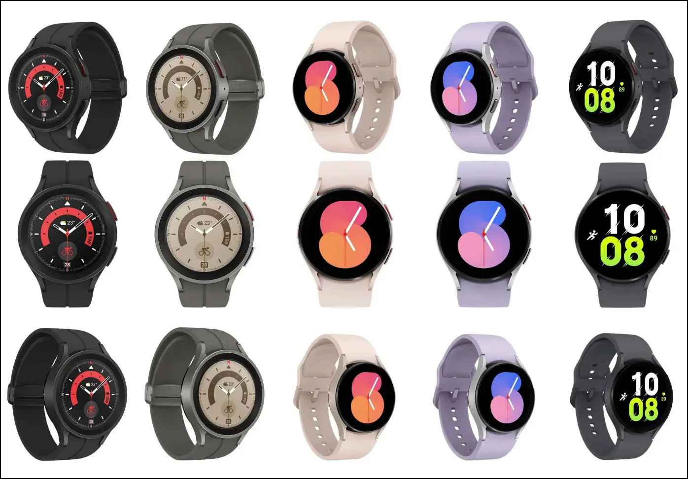 Samsung Galaxy Watch 5 Pro Colors Front