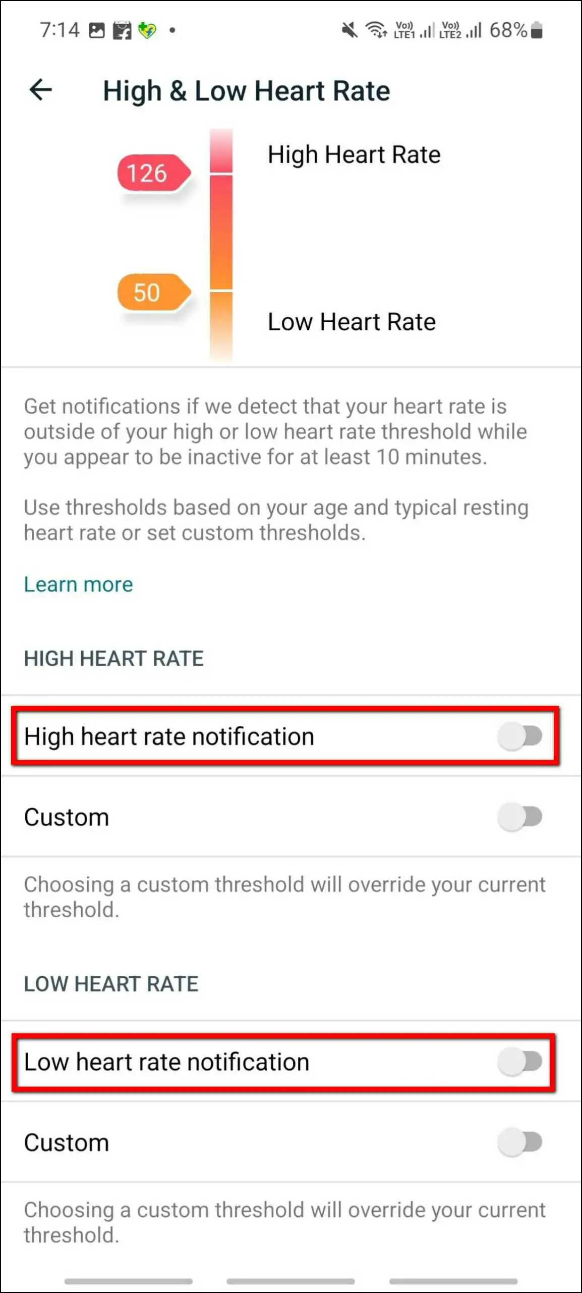 Heart Rate Warning Fitbit Charge 5