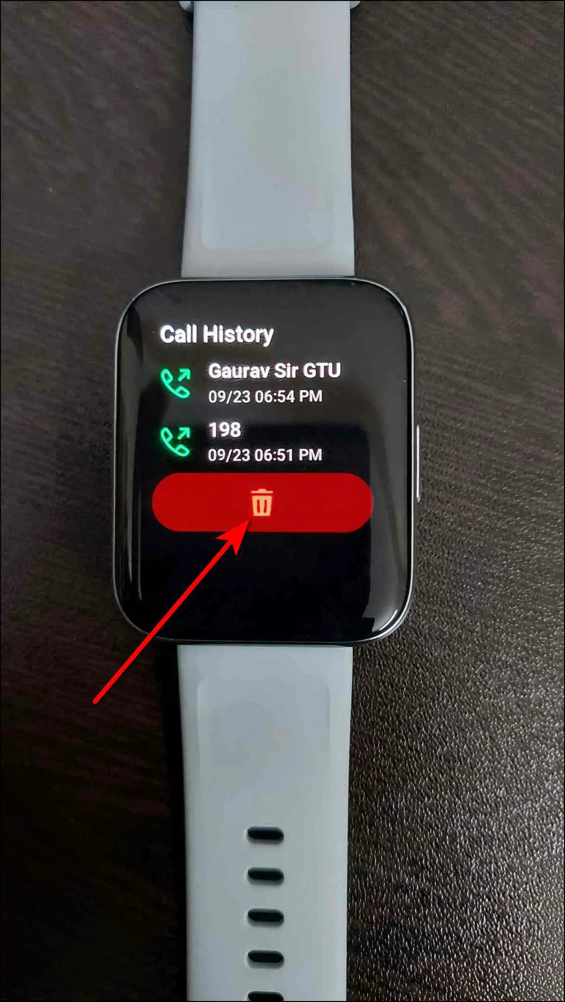 Clear Call History on Realme Watch 3 Pro