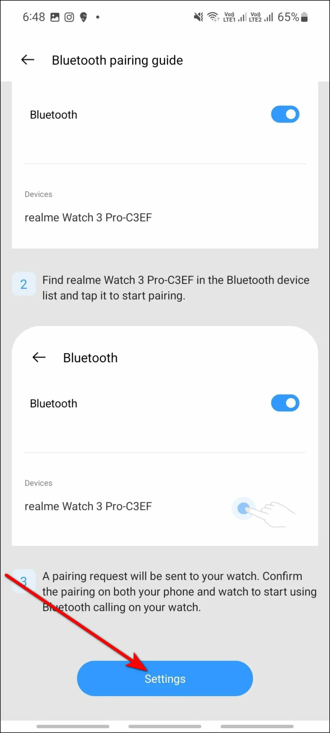 Setup Bluetooth Calling on Realme Watch 3 Pro