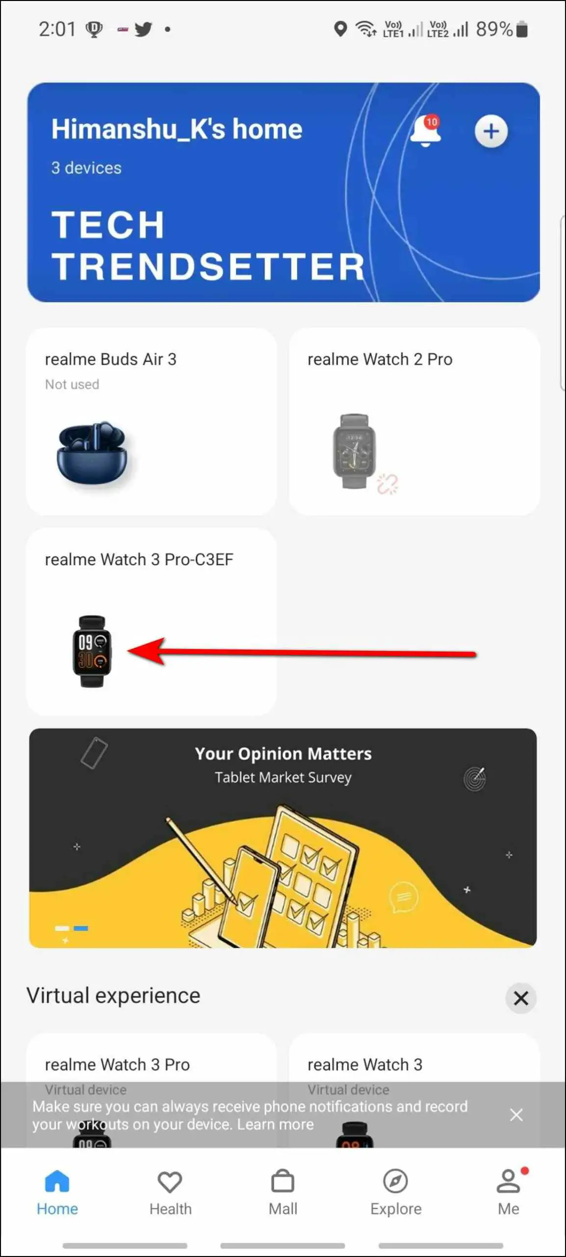 Realme Watch 3 Pro Automatic SpO2