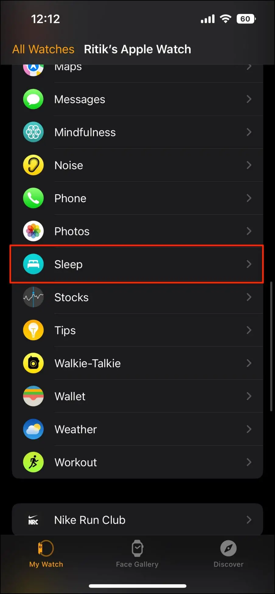 Enable Apple Watch Sleep Tracking